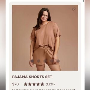 NUUDES color- clay. Pj set. Top size is XS, shorts are S